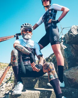 Paire de chaussettes cyclisme aéro Marianne T&D - NOIR