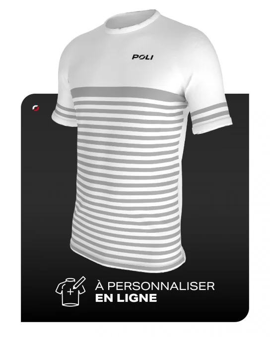 Tee-shirt sport ajusté personnalisable Marinière