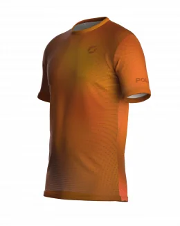 T-shirt running homme ajusté PHOSPHENE - ORANGE